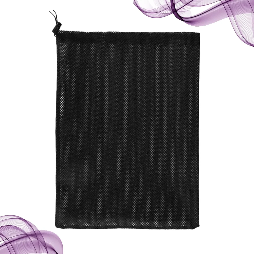 

1pc Water Pump Mesh Aquarium Fish Tank Strainer Black Drawstring Closure Reusable Safe Material Storage Ceramic Carbon Volcanic