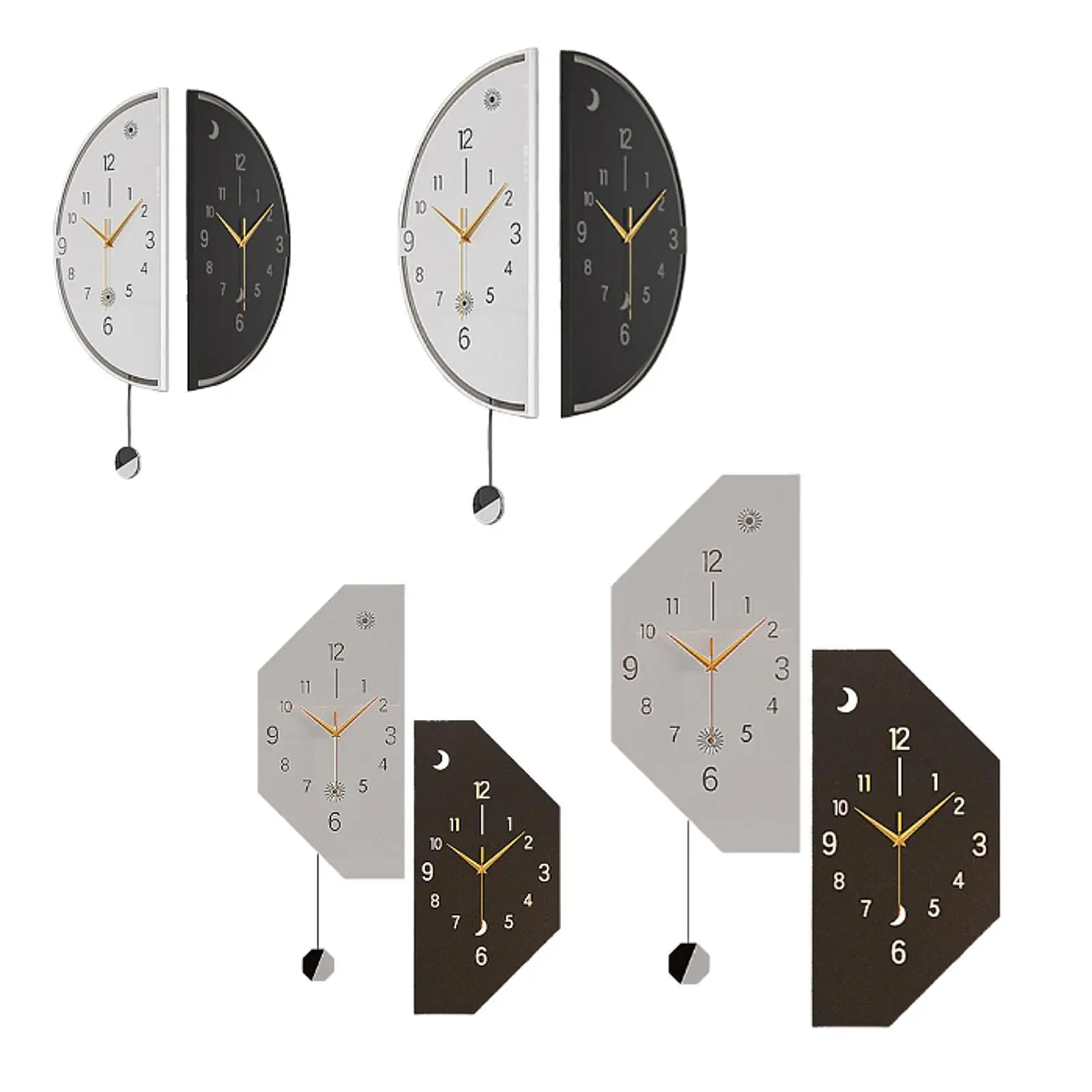 Corner Wall Clock with Two Faces, Decorative Timekeeper for Kitchen And Bedroom