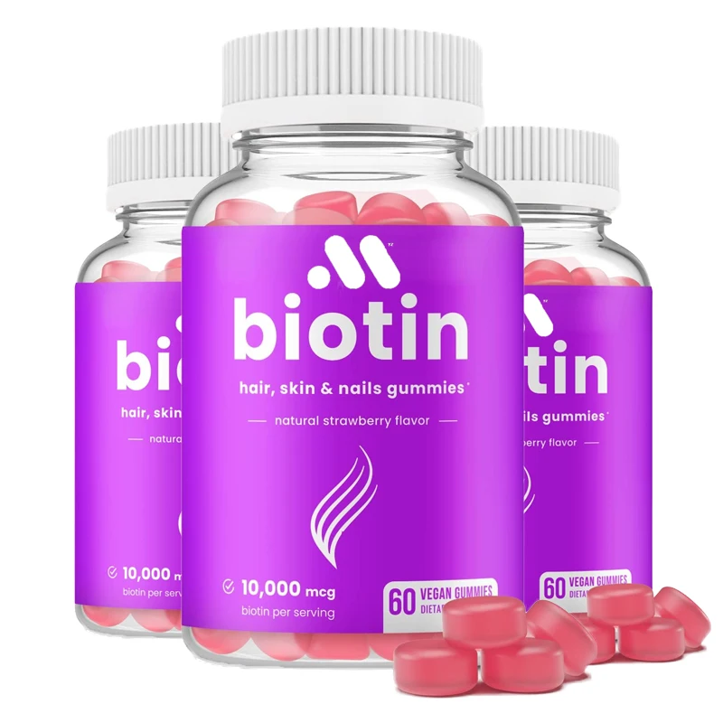 

Biotin gummies 10000mcg suitable for healthy hair, skin, and nails 5000mcg hair vitamin gummies hair health supplements