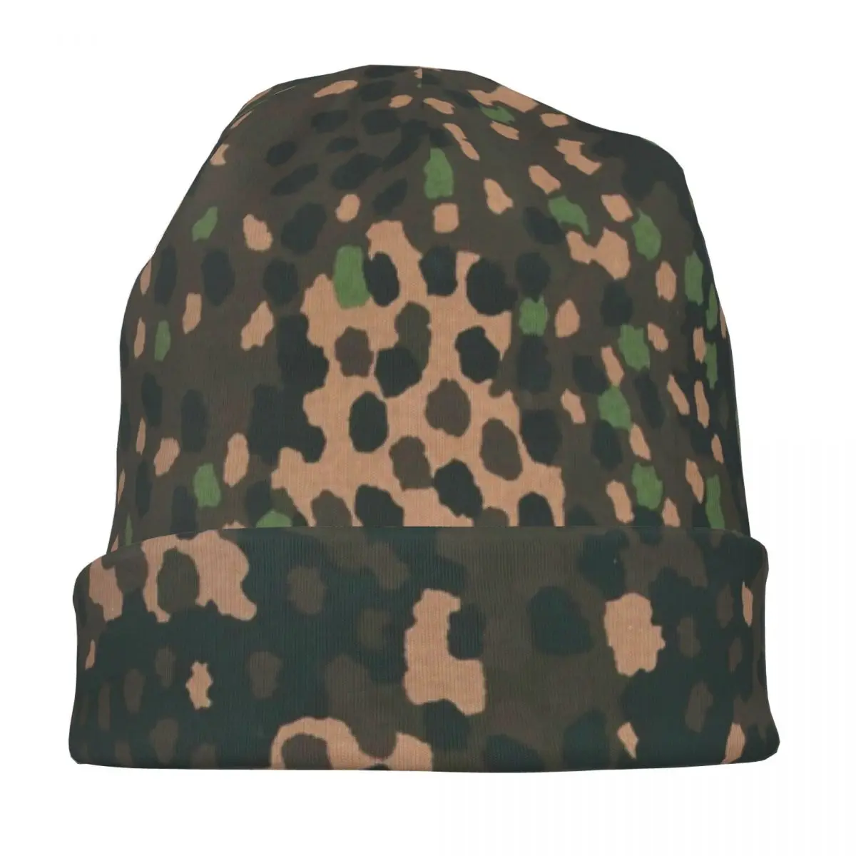 Pea Dot Camo Bonnet Hat Hip Hop Outdoor Skullies Beanies Hat Multicam Military Animal Leopard for Men Women Warm Dual-use Cap