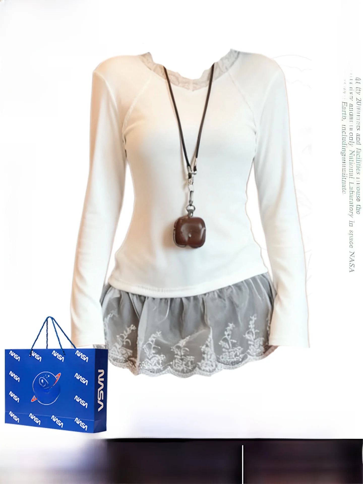 

Белая футболка с кружевной отделкой, длинная све, женская базовая футболка, осень-зима, новая внутренняя одежда, топ, закрывающий ягодицы