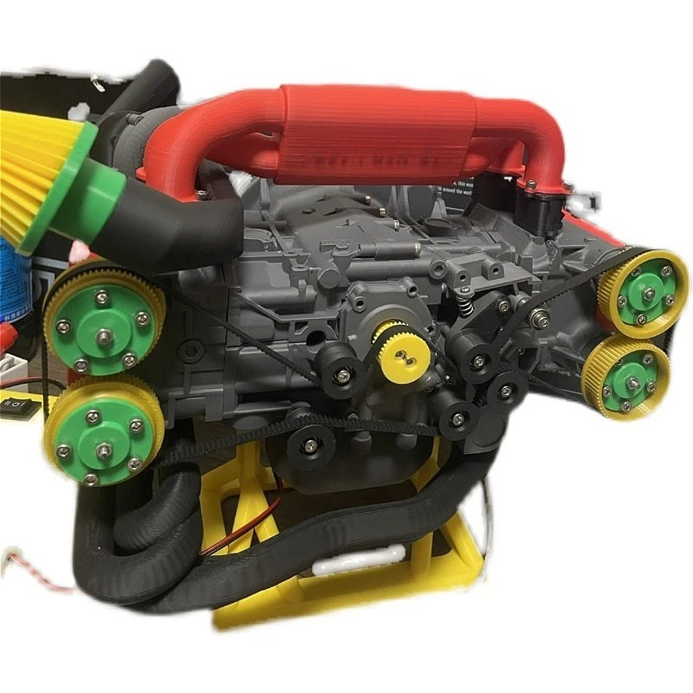 3D Printed Subaru EJ20 Classic Horizontally Opposed Engine 160+ Parts PLA Material Operable Internal Combustion Engine Model