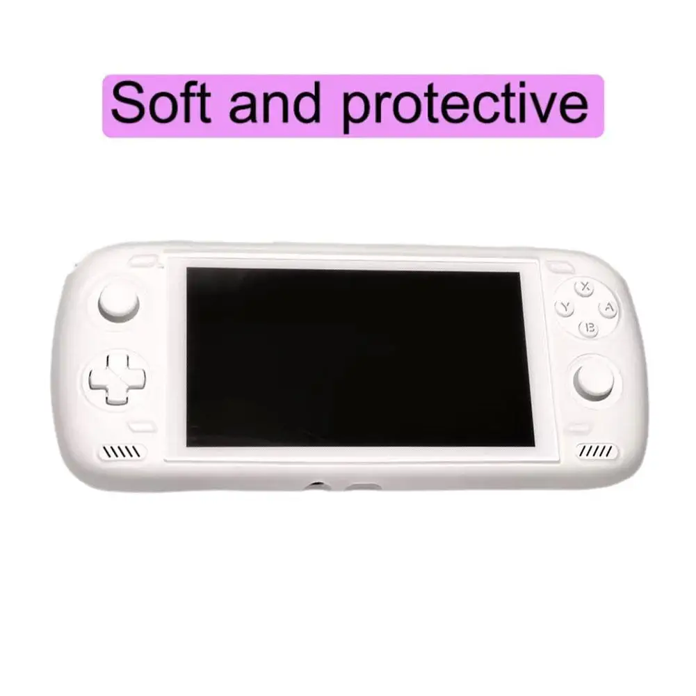 For Ayn Odin2 Silicone Protective Case Transparent White Game Console Soft Shell For Odin 2 Handheld Anti-scratch Cover