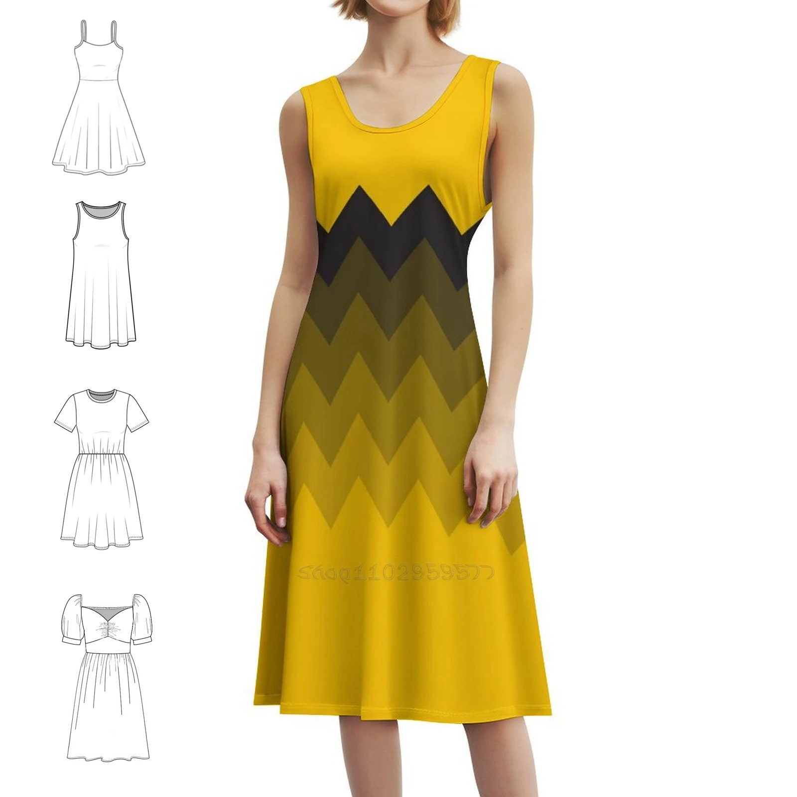 

Горное настроение # Декор # Купитьарт # Artprint Богемное платье без рукавов с несколькими принтами, пляжное платье для отдыха и вечеринки, горная природа, графика