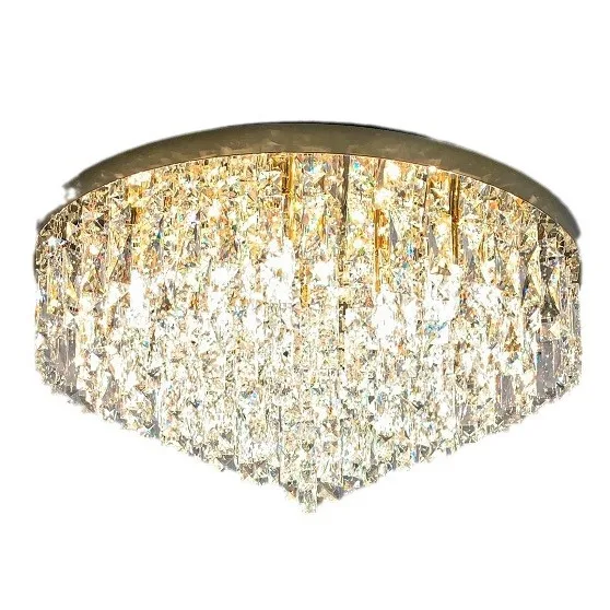

Crystal lamp round ceiling lamp, modern minimalist master bedroom lamp room lamp atmospheric led