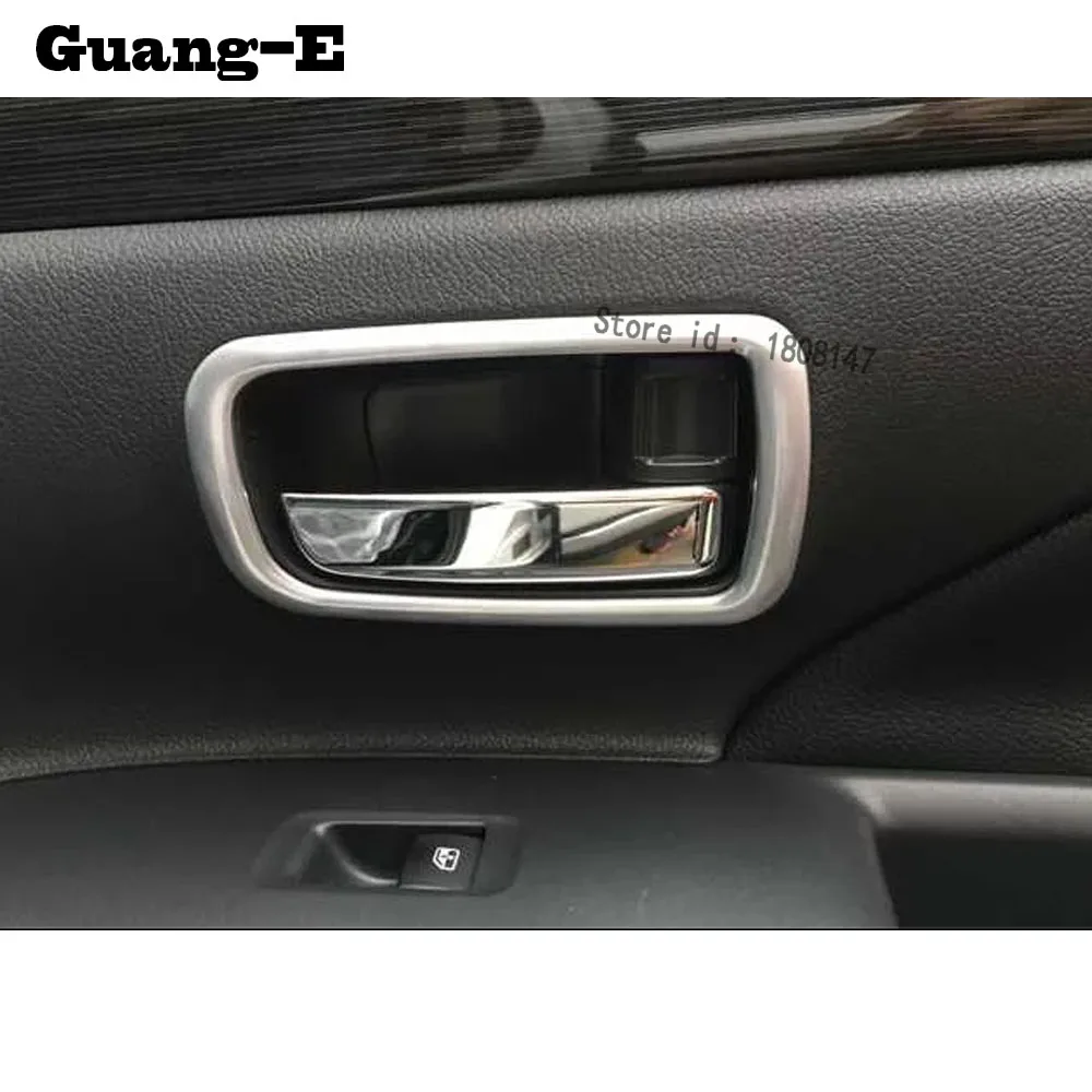 Car Sticker Cover Armrest Handrail Trim ABS Door Inner Handle Bowl 4PCs For Mitsubishi Outlander 2016 2017 2018 2019 2020 2021
