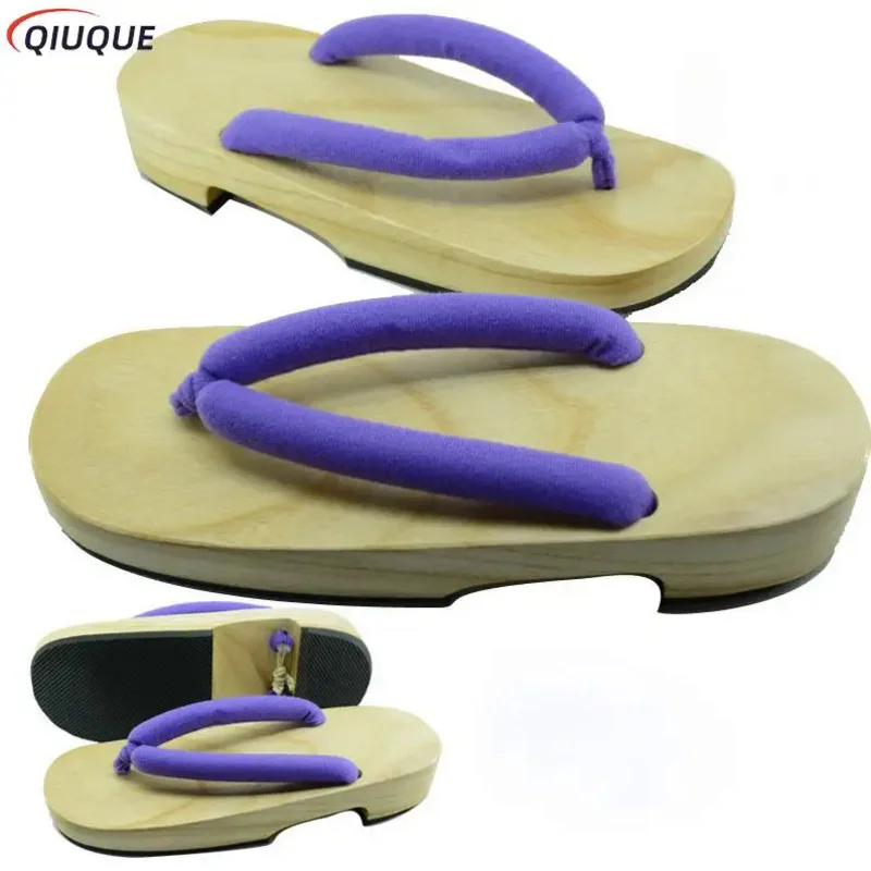 Anime Cosplay Accessory Kamado Nezuko Cosplay Clogs Kimono Flip-flops Geta Slippers Shoes