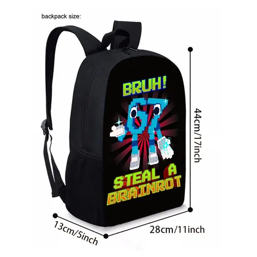 Imagen 2 del producto Nueva mochila colorida con estampado de número 67 de una sola capa para niños y niñas, los mejores regalos, bolso escolar de dibujos animados en 3D para niños