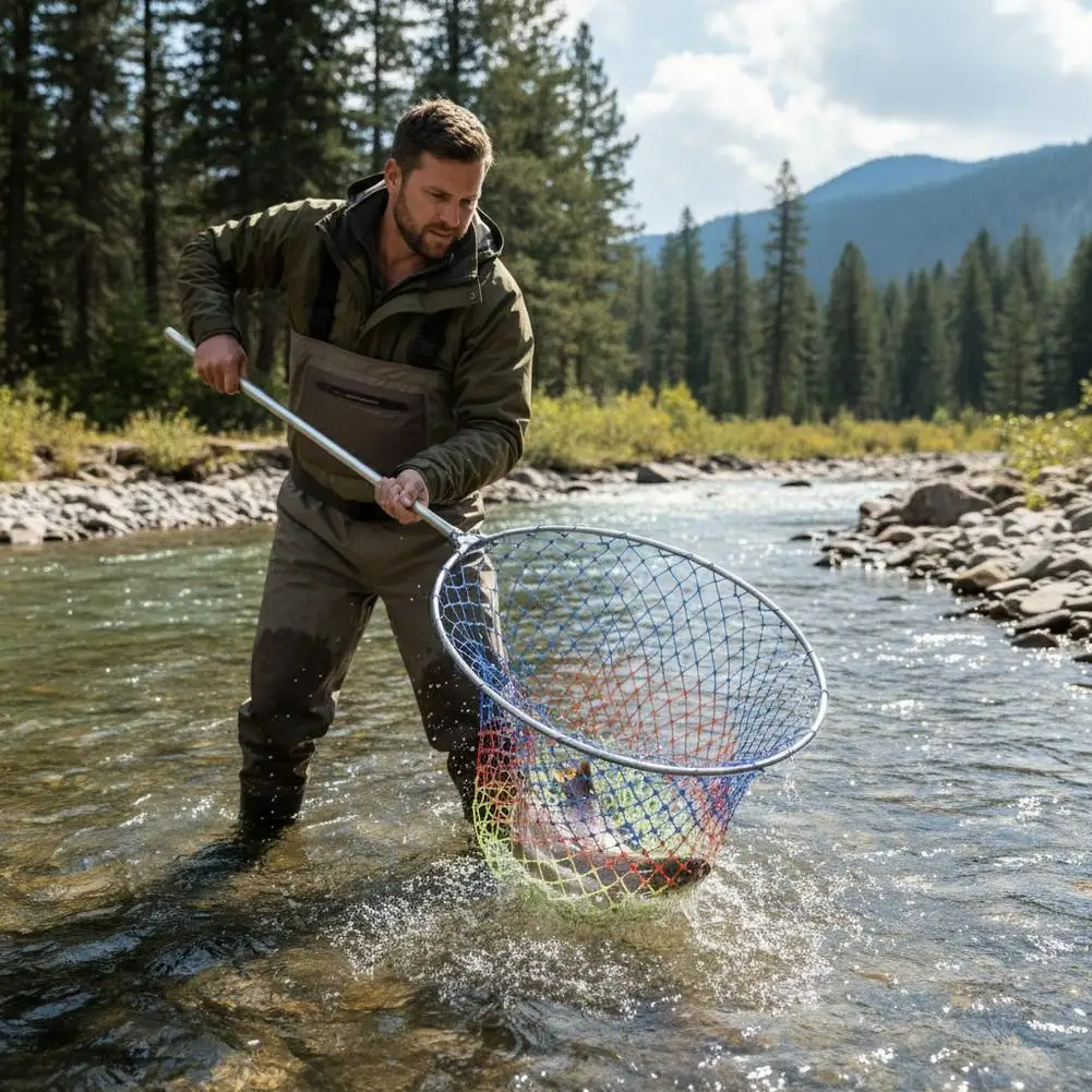 Fishing Net Replacement Head Stainless Steel Portable Fish Landing Net Accessories for Outdoor Fishing Net Convenient To Carry