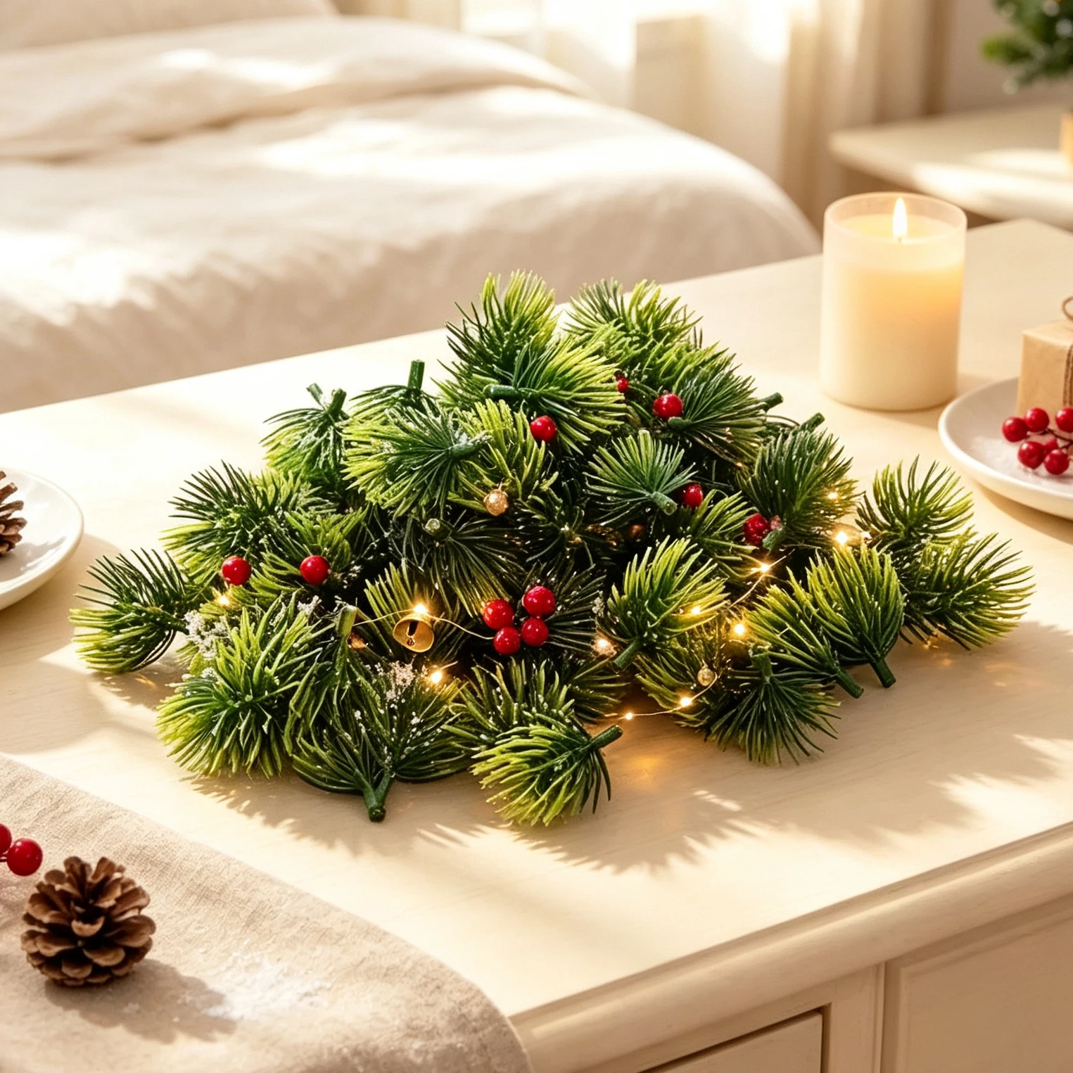 40/80個入り人工松葉植物 クリスマスツリー飾り パーティ - Christmas Tree Artificial のレビューと価格