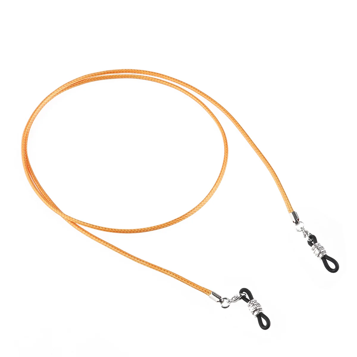 

Eyeglass Chain Black Adjustable Silicone Ends Metal Coils Neck Strap For Glasses Sunglasses Holder Decoration Accessory