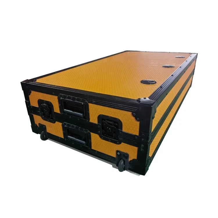 z لخلاط الألومنيوم الملون الرائد DJ Coffin Table Flight Case مع عجلات