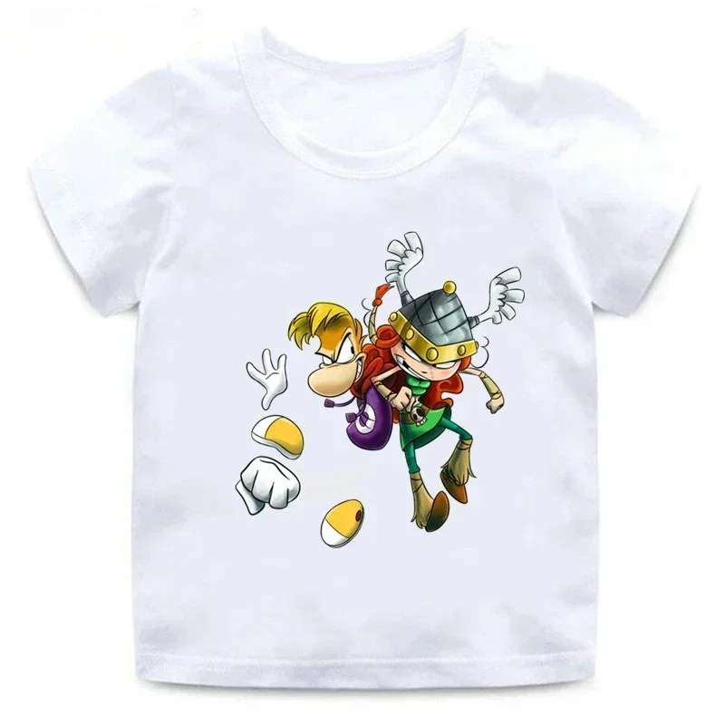 الصيف Rayman Legends مغامرات لعبة الجرافيك الاطفال القطن تي شيرت مضحك الفتيات ملابس الطفل المحملة الفتيان تي شيرت الصيف الأطفال الأعلى #4