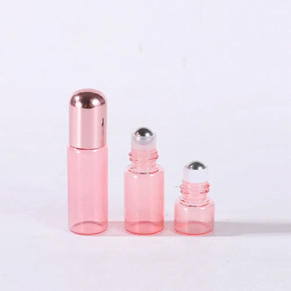 Rose Gold Glass Perfume Roller Bottles 2ml Refillable Empty Roll-On for Essential Oils Travel Friendly Leak Proof