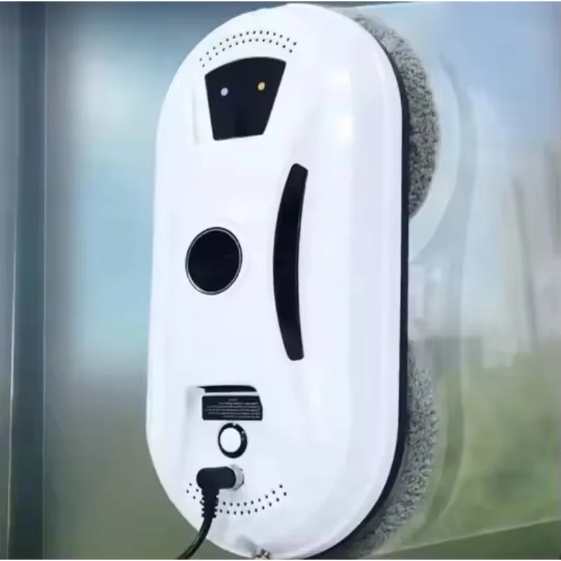 Commercial Window Cleaning Robot Portable AI Smart Path Dual Spinning Mop Ultrasonic Water Spray Remote Control Cleaning Machine