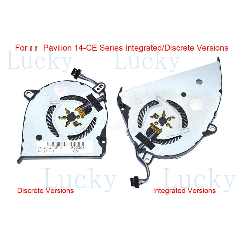 f  CPU Fan 7J1750 For HP Pavilion 14-CE Series Integrated/Discrete Versions 4-Wire