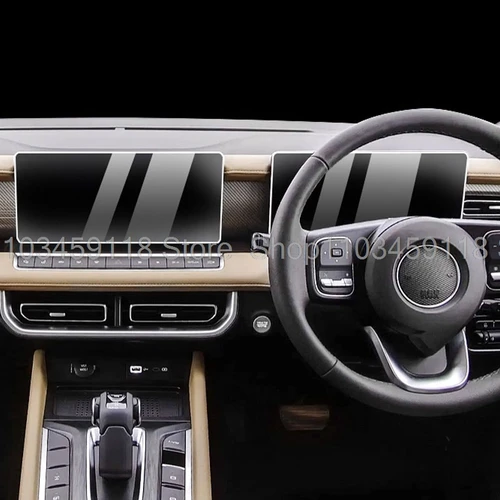 Imagen 2 del producto Protector de pantalla de vidrio templado para Great Wall Motor POER 2024 2025 2026 tablero de navegación instrumento pegatina interior