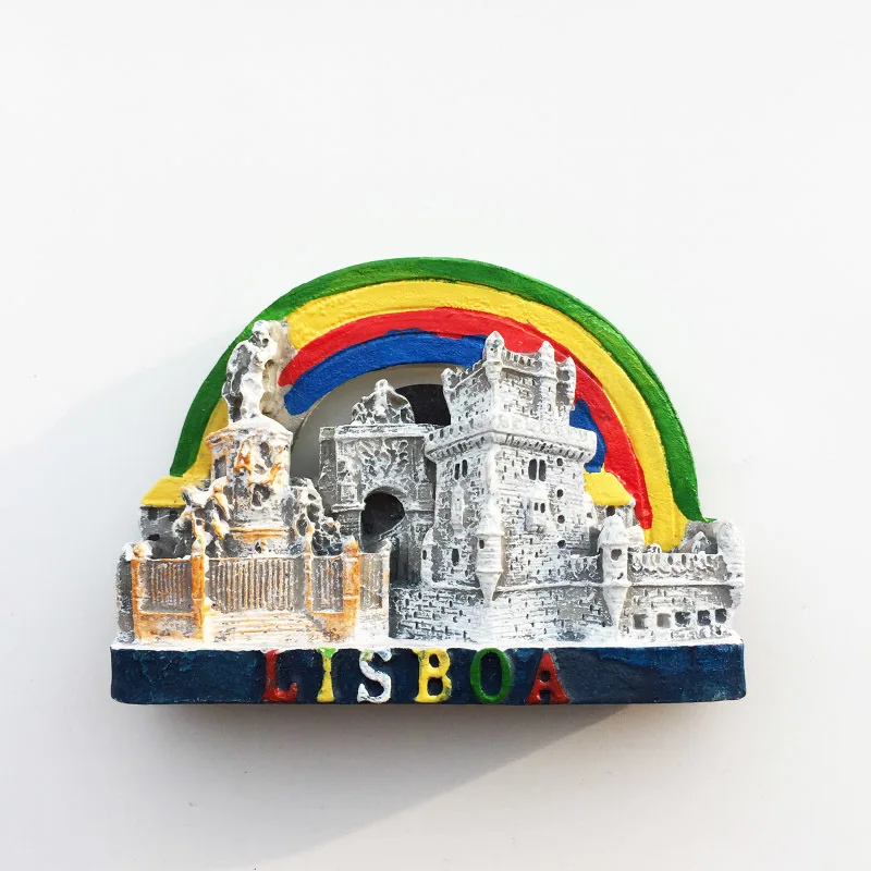 

Portuguese 3D Resin Fridge Magnet, Featuring Belem Tower & Jeronimos Monastery
