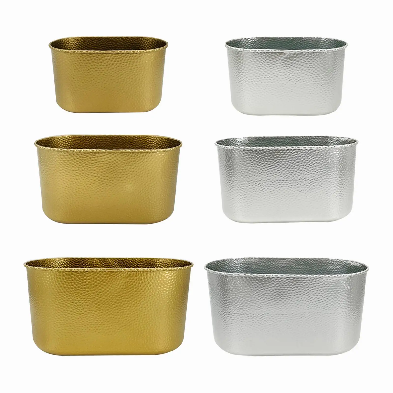 長方形の装飾用の金属製の蘭の植木鉢,リビングルーム,パティオ用のプランター