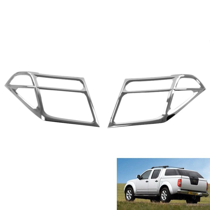 2Pcs ABS Chrome Electroplating For Nissan NAVARA D40 2007-2013 Head Light Lamp Cover Front Light Head Light Plated