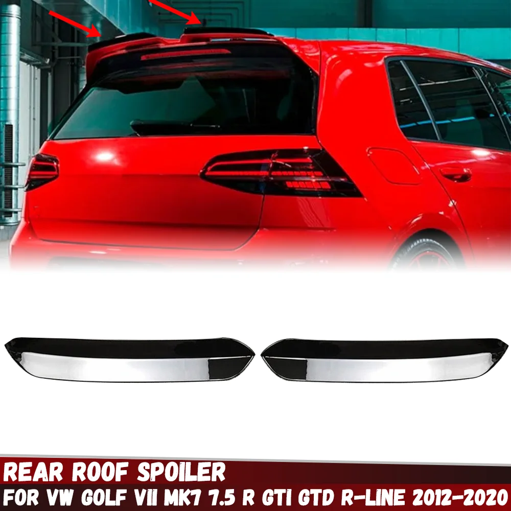 

Car Rear Spoiler Extension Lip Fins Tail Wings For VW Golf VII MK7 7.5 R GTI GTD R-LINE 2012-2020 For Oettinger Style Rear Wing