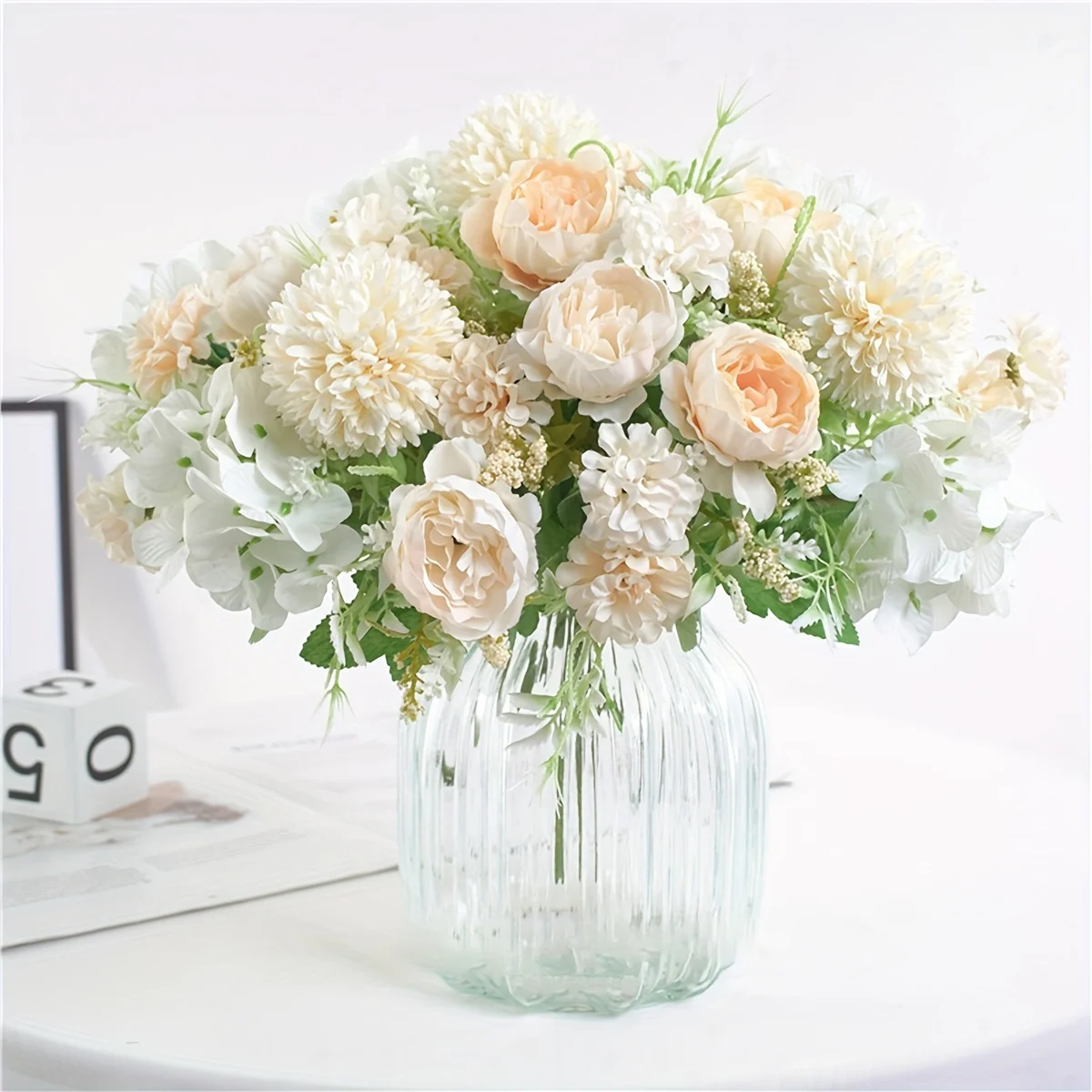 Künstliche Blumen Seide Ball Chrysantheme Rose Hortensie für Weihnachten Home Decoration DIY Party