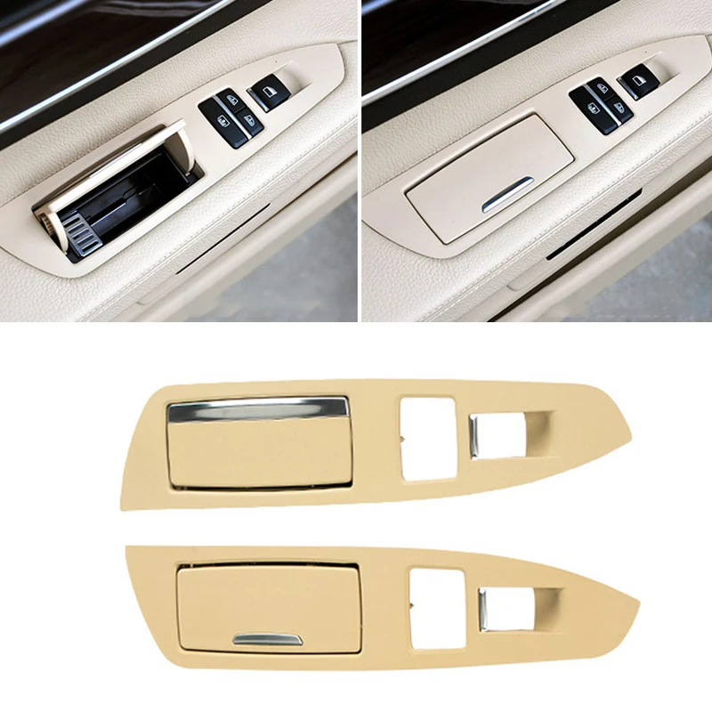 For BMW 7 Series F01 F02 F03 F04 730 740 Beige Car Ashtrays Cover ABS Rear Door Ashtray Box Cover Panel Trim Auto Accessories