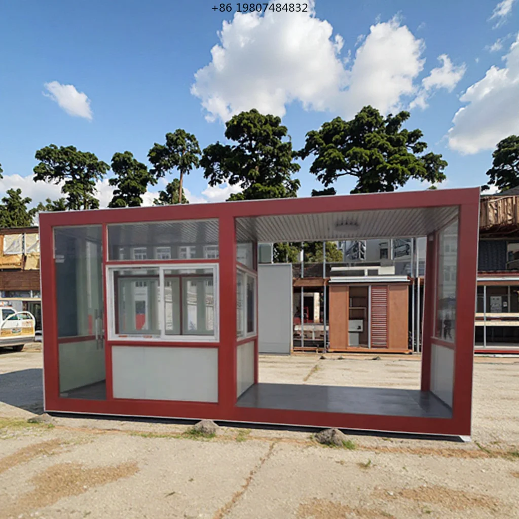 20ft Luxury Modular Steel Container Frame, Outdoor Kiosk Guard House, AliExpress Hot Sale Factory Direct