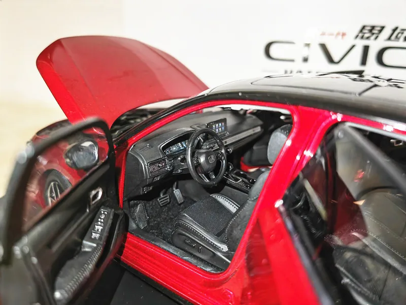 오리지널 동풍 혼다 시빅 자동차 모델 2023 혼다 시빅 스포츠 에디션 1:18 합금 자동차 모델 컬렉션 선물 재고 있음
