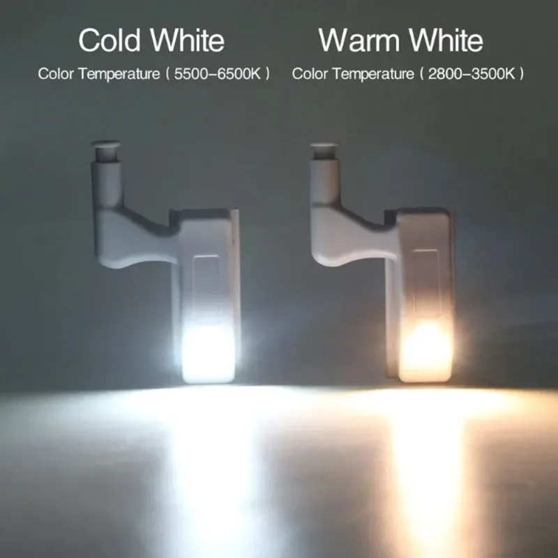 10Pcs Universal Inner Hinge LED Cabinet Lamp 0.3W Home Wardrobe Cupboard Door 3 LEDs Night Light Auto ON/OFF Switch Lighting