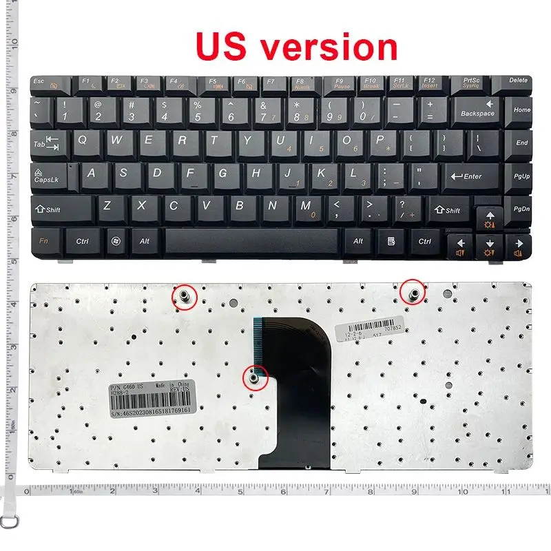 US/BR/RU Czarna Nowa Klawiatura Laptopa Zamiennik Do Lenovo G460 G460A G460E G460AL G460AX G460EX G465 G465A 20041 G460AY G460AP — zdjęcie 2