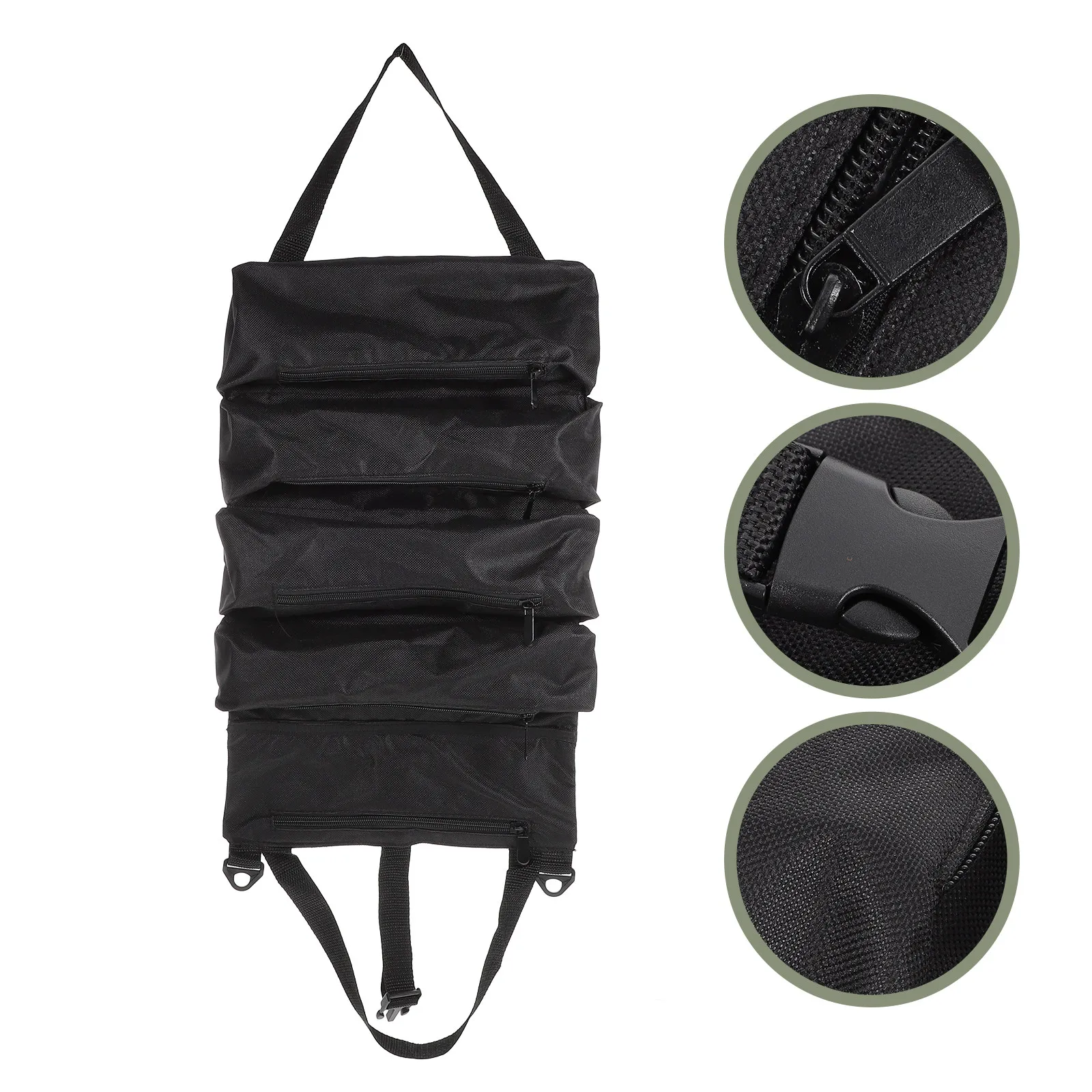 Metal Professional Foldable Tool Tool Kit Bag Pouch Smooth Zipper Large Capacity Multi Compartment Storage Sewing