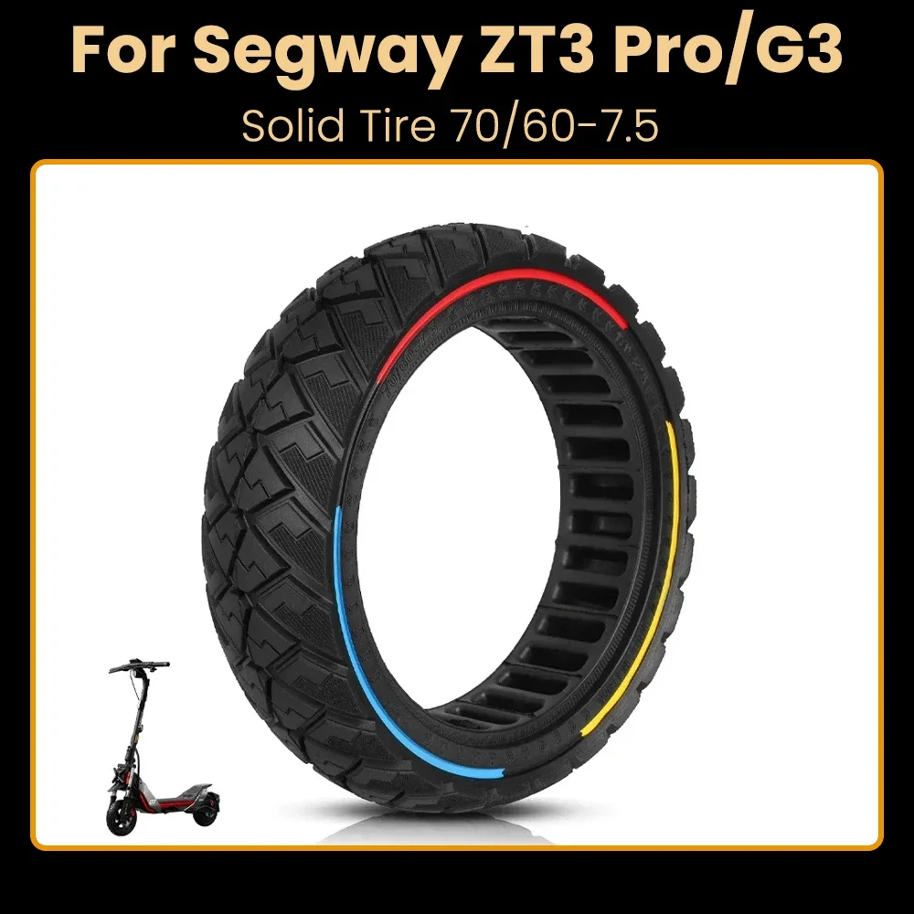 

Твердая шина 70/60-7,5 для электрического скутера Segway Ninebot ZT3 Pro G3, 10-дюймовые внедорожные шины, противоскользящая запасная часть для шин