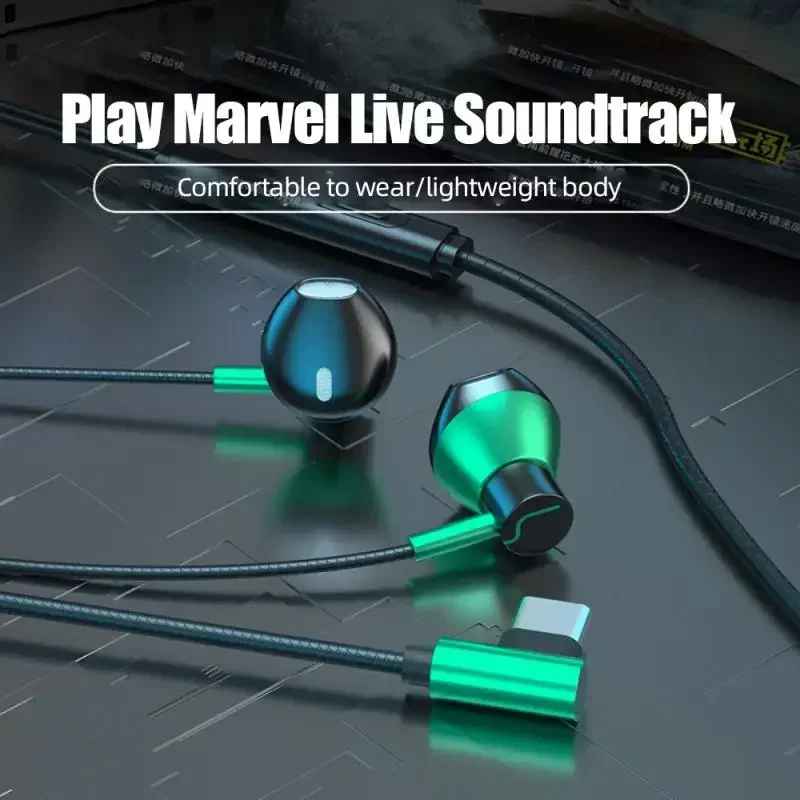 

ZLRLMHY With Mic High Resolution Stereo Earbuds 3.5mm/Type-C Wired Earphones Sports In-line Control For Phone