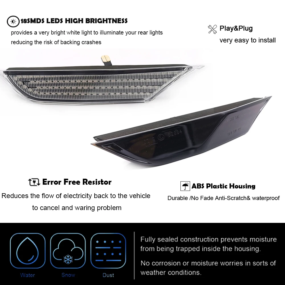 LED متتابعة الوامض الجبهة الحاجز ضوء الجانب ماركر بدوره مصباح إشارة لنيسان GTR R35 كوبيه GT-R Nismo V6 07-22 Canbus العنبر