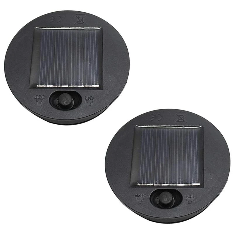  Solar Lantern Light Replacements Top LED Solar Panel Lantern Lid Lights for Outdoor Hanging Lanterns Garden Use Lanterns