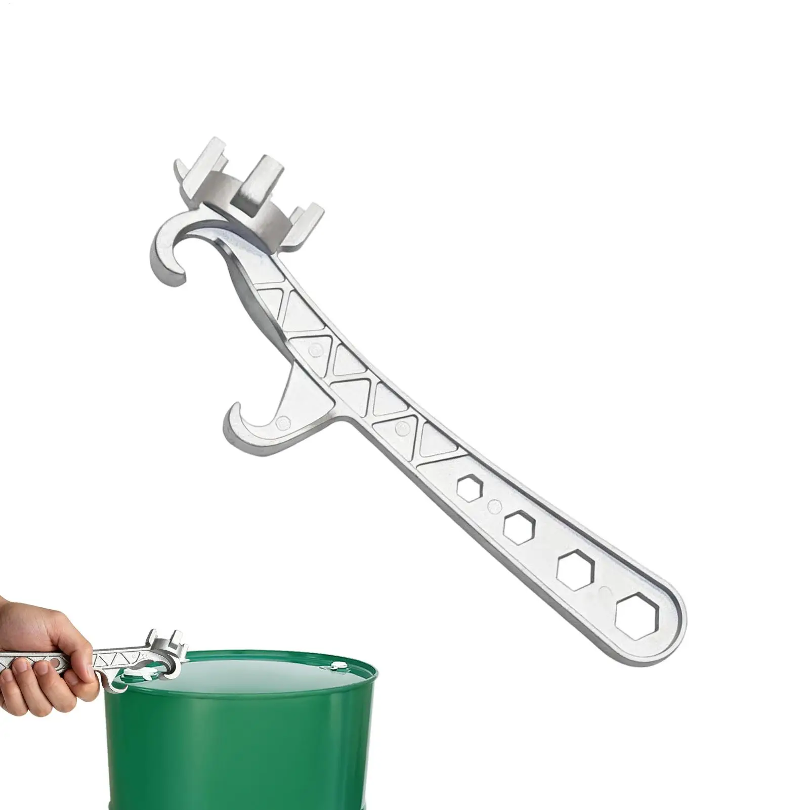 Rafford Aluminum Drum Opener Wrench Multifunction Bucket Lid Remover Tool for Gallon Pails Kitchen & Garage Use