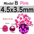 20 piezas de color rosa 4.5X3.5mm B