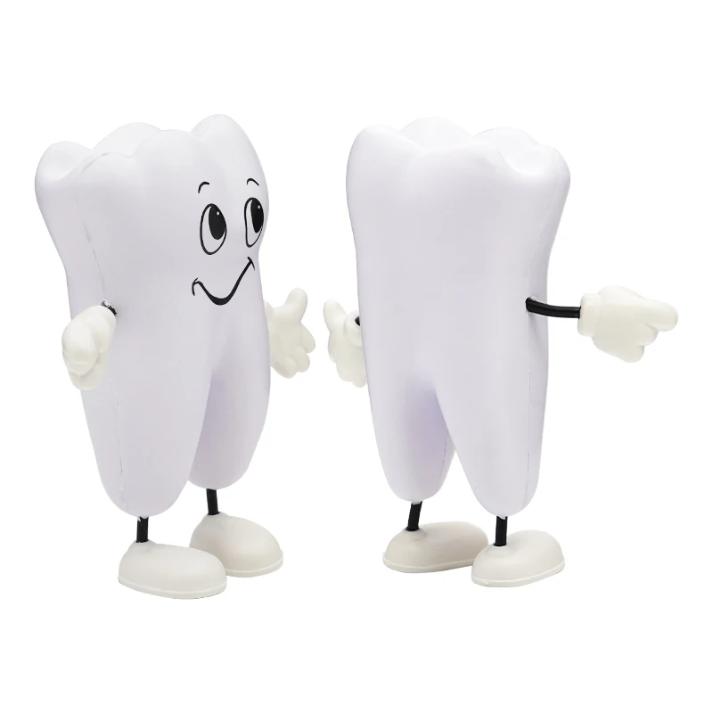 1pc decorazioni culturali dentali realizzate in materiale PU regali per cliniche odontoiatriche per bambini accessori per ornamenti cartoni animati a forma di dente