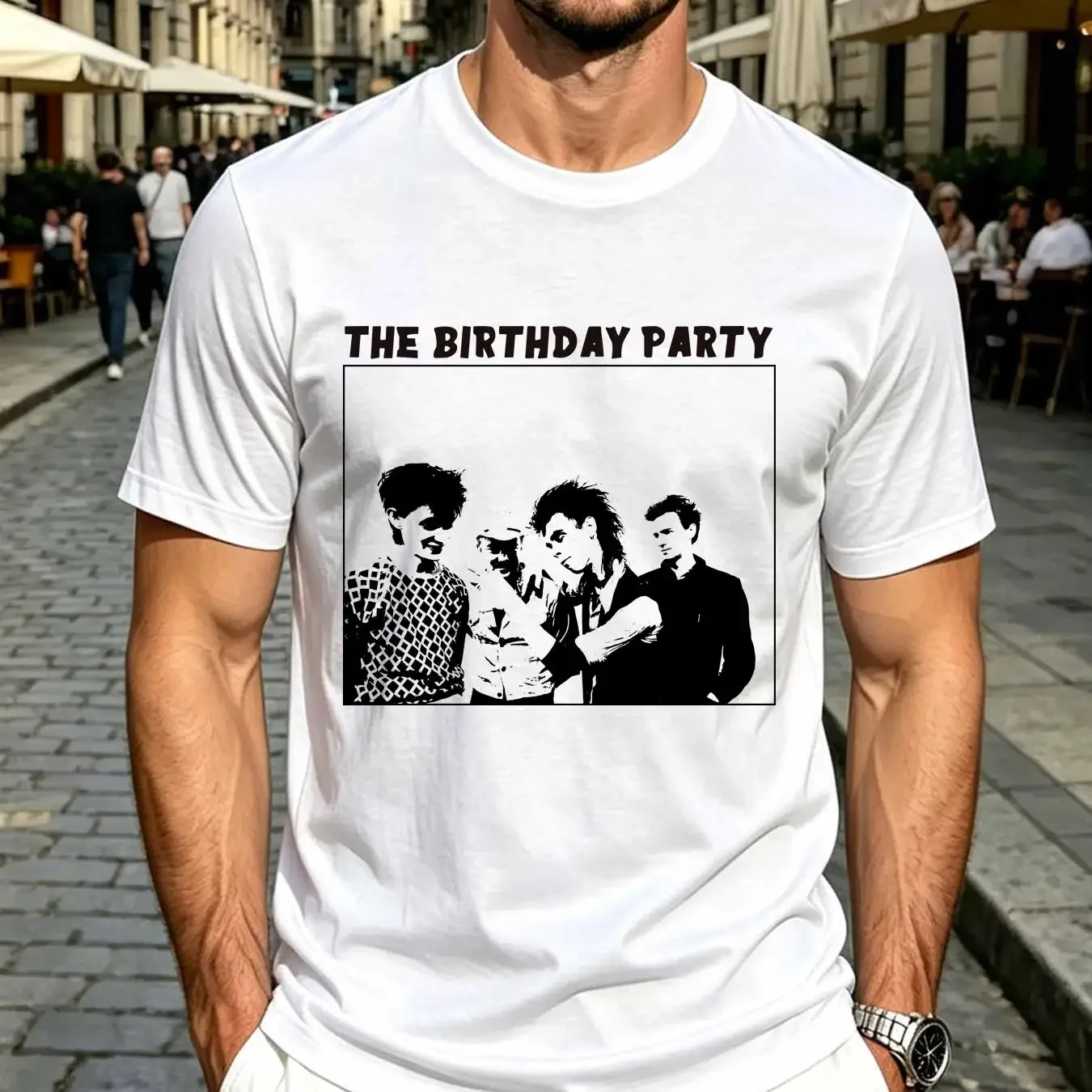 washed T Shirt The Birthday Party Nick Cave Bad Seeds Boys Next door Goth Punk Bauhaus Christian Death Siouxsie vintage Washed