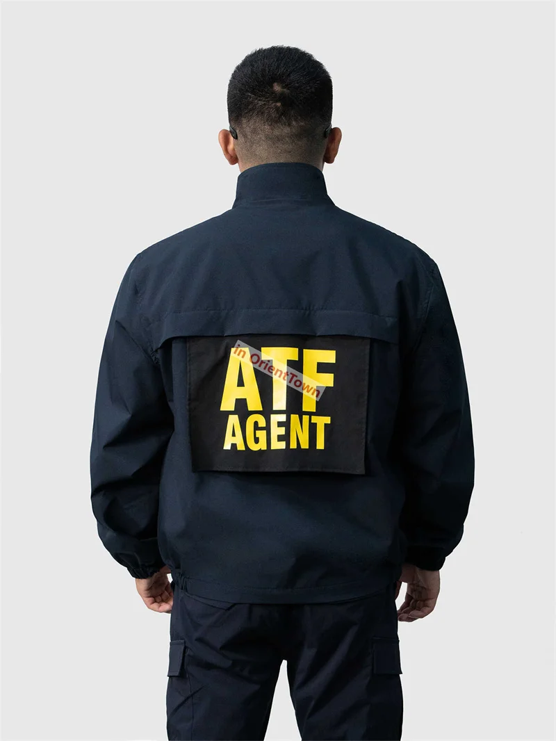 الرجعية الأمريكية ATF وكيل الملابس الطيران سترة الرجال ملابس العمل سستة الخريف الشتاء معطف فضفاض صالح معطف في OrientTown in035 #3