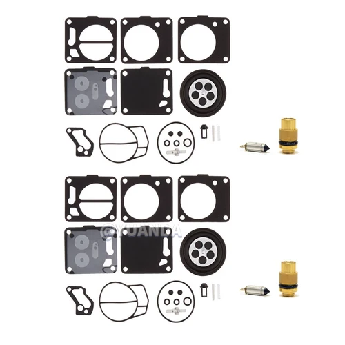 Juego de 2 kits de reconstrucción de carburador para Mikuni Sea Doo 650 717 720 787 800 SP GS GTX HX SP SPI SPX XP XP800 con asiento de aguja