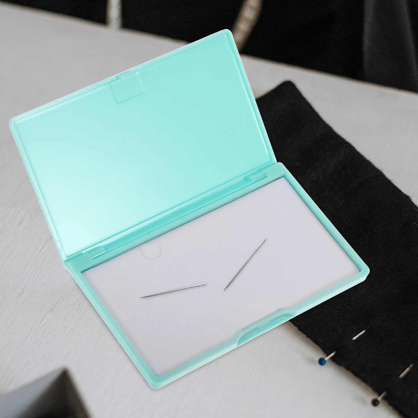 

Sweater Needle Storage Sewing Tool Magnetic Cushion Hat Hand Accessories Holder Pvc Square Quilting Pin Case Box