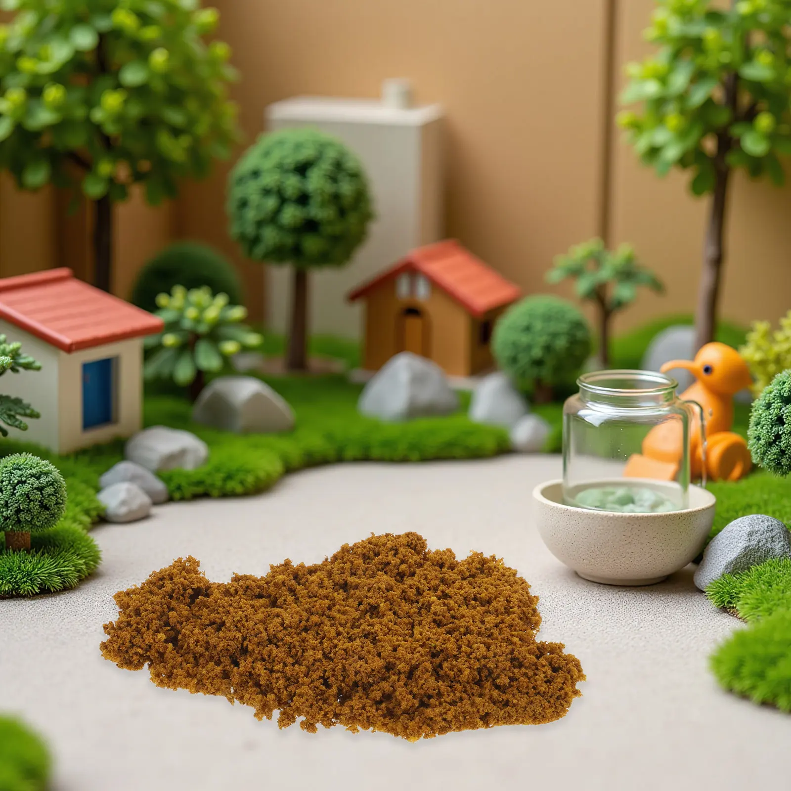 1Set Sand Table Core Material DIY Landscape Artificial Tree Powder for Diorama Miniature Scenery Craft Grass Flocking Powder