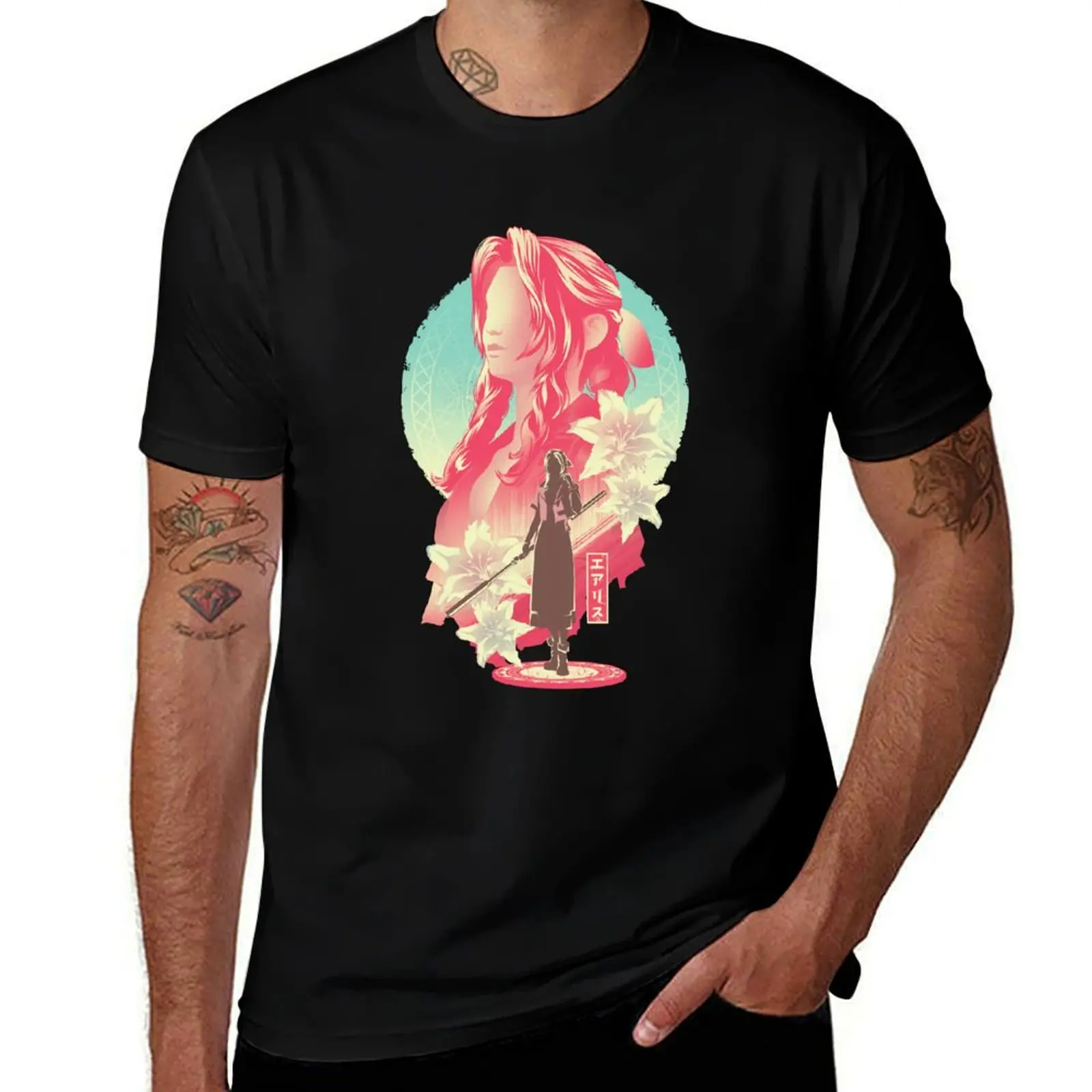 The Flower Girl Aerith v3 T-Shirt Trendy Casual Short Sleeve Shirt