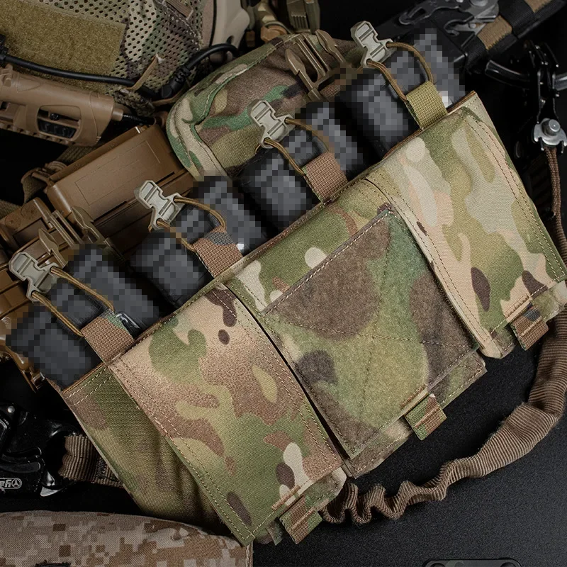 

Tactical QUAD 5.56 Magazine Pouch Placard QASM Buckle Front Panel for CPC FCSK ARC JPC Plate Carrier Hunting Vest Phone Bag