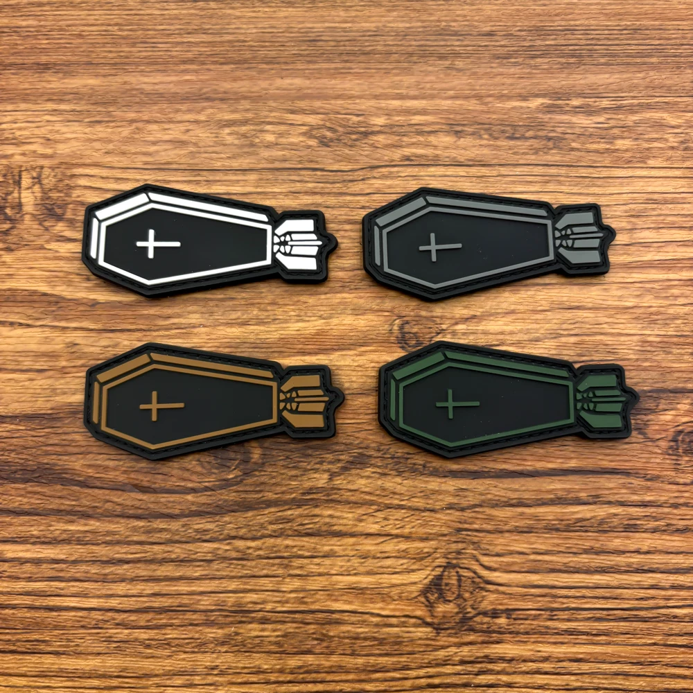 Irregular Polygon Symbol Embossed Pvc Glow-In-The-Dark Armband 3D Decorative Patch Badge Applique Backpack Jacket Fabric DIY Accessory with Fleece Backing
