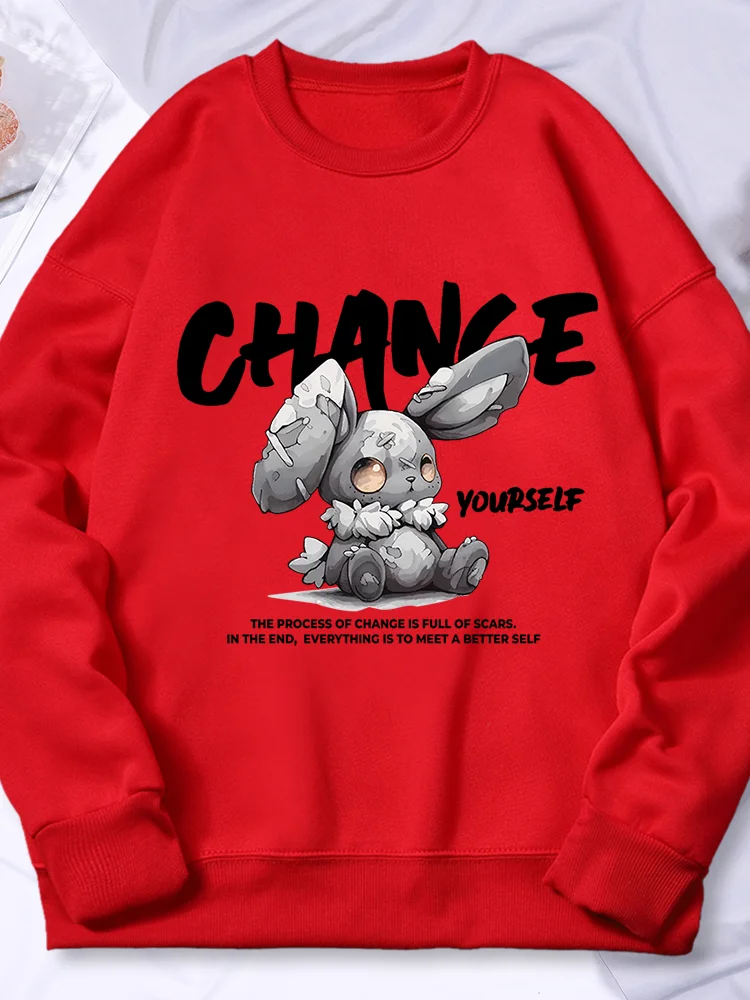 

Chance Yourself Rabbit Printed Sweatshirt For Women Harajuku Casual Hooded Fashion Loose Hoodies Autumn Fleece Pullover Female