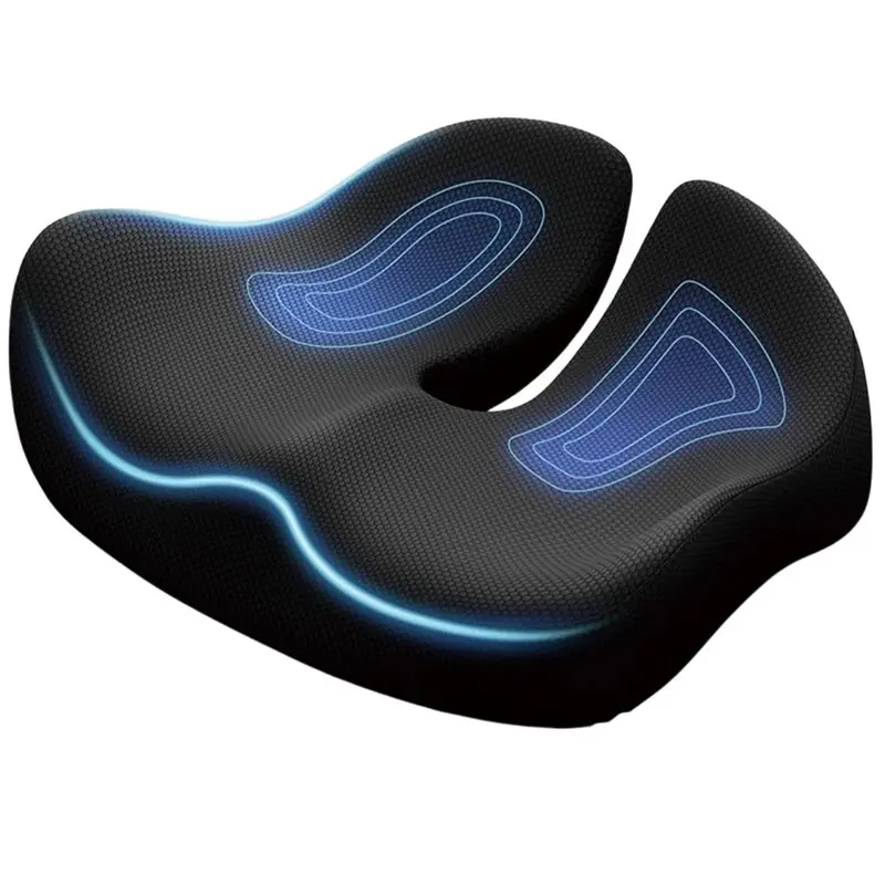 【Great Sale】Memory Foam Seat Cushion Chair Cushion For Long Sitting Hemorrhoids Coccyx Cushion Ergonomic Chair Cushion