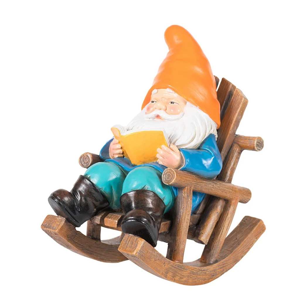 

Lounge chair reading goblin garden ornaments home and outdoor Statue Sculpture Figurine Nordic Room Home Decor Decoration Desk